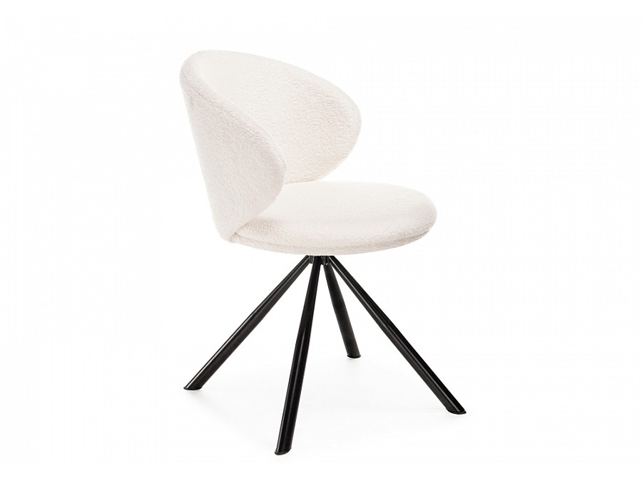 Стул на металлокаркасе Solomon крутящийся white / black