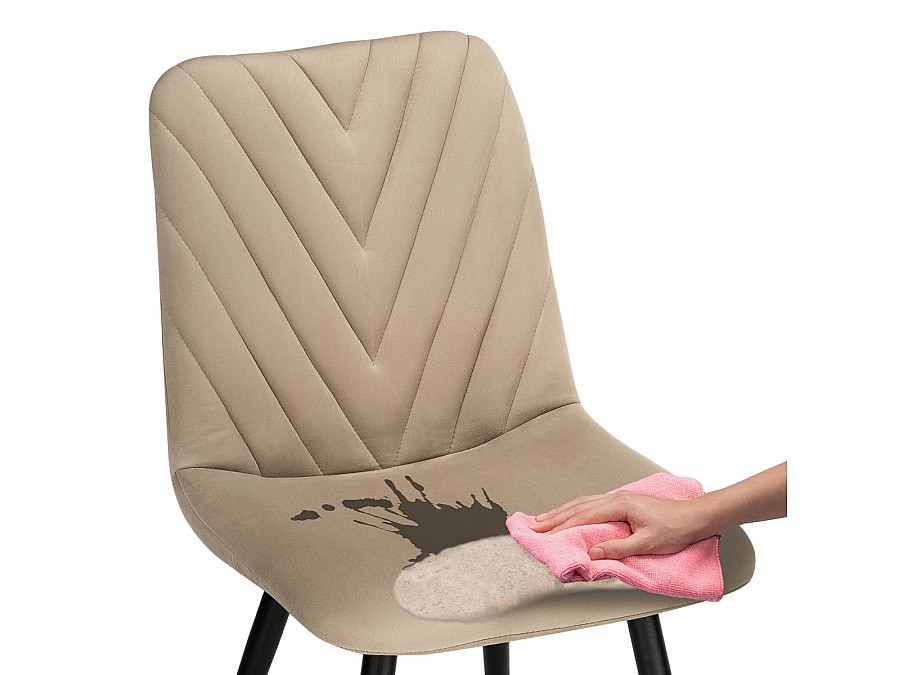 Стул на металлокаркасе Ральф бежевый / черный