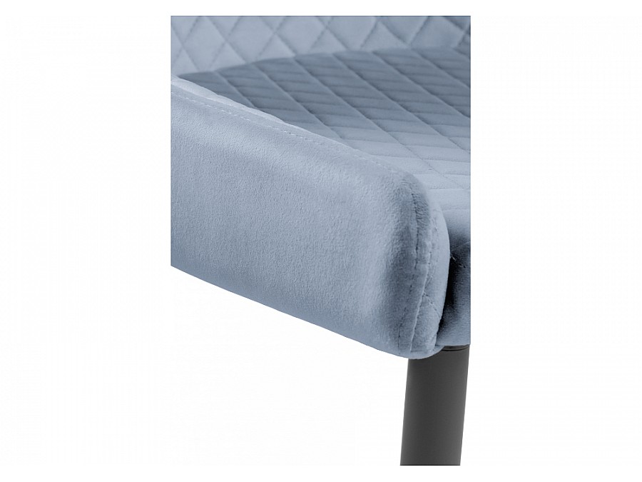 Стул на металлокаркасе Teo light blue / black