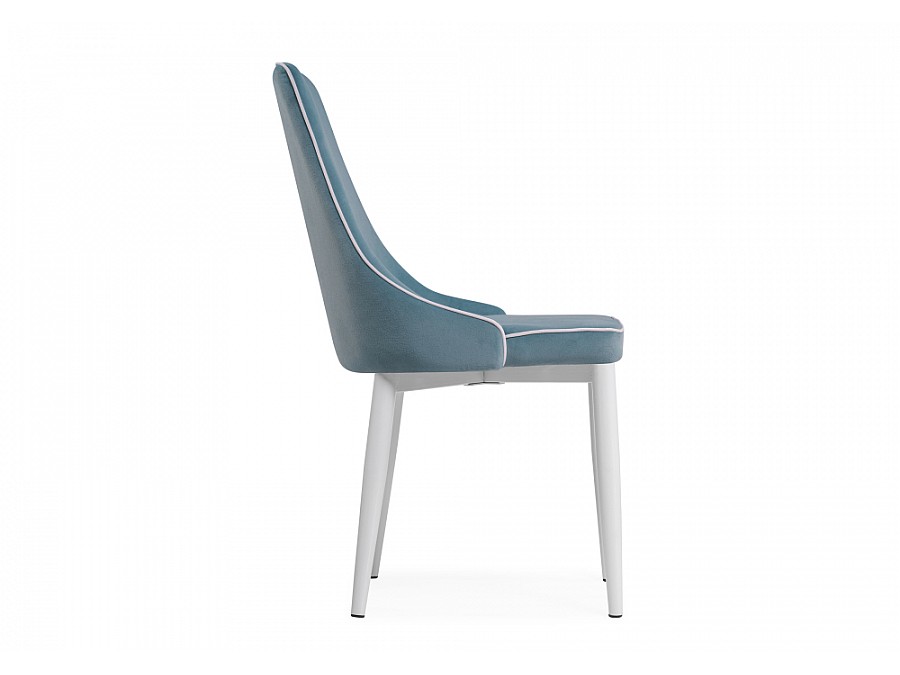 Стул на металлокаркасе Kora 1 light blue / white