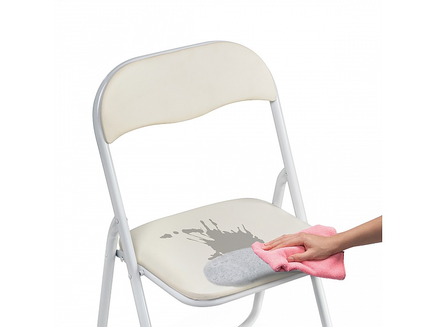 Стул на металлокаркасе Fold 1 складной beige / white