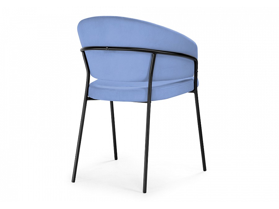 Стул на металлокаркасе Лео голубой / черный