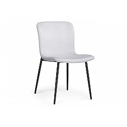 Стул на металлокаркасе Игон серый / черный муар