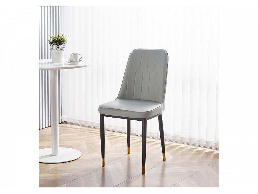 Стул на металлокаркасе Flor light gray / black