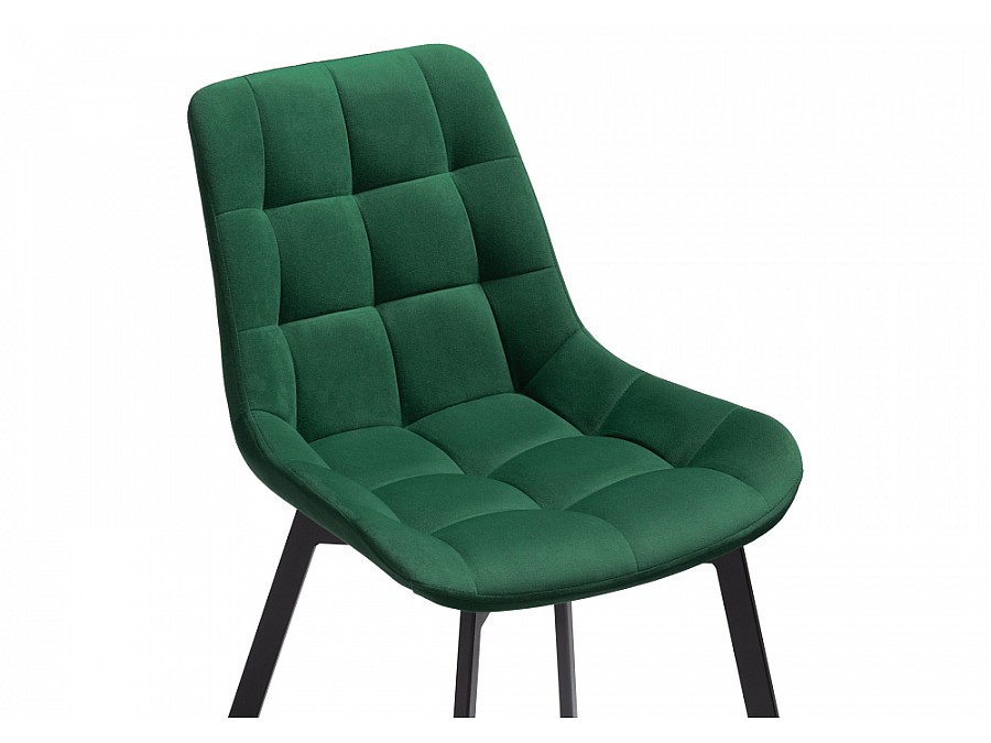 Стул на металлокаркасе Челси черный / зеленый