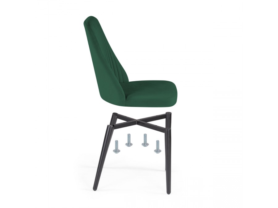 Стул на металлокаркасе Фена R зеленый / черный