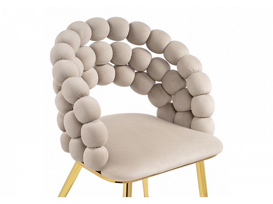Стул на металлокаркасе Ball beige / gold
