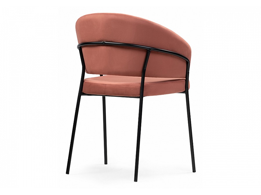 Стул на металлокаркасе Лео каштановый / черный