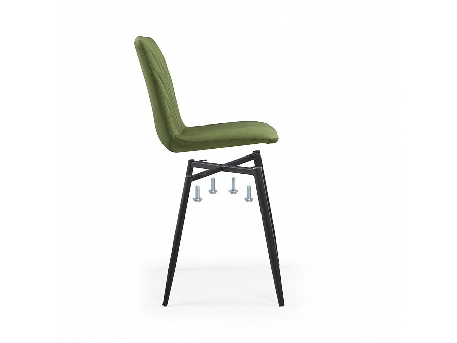 Стул на металлокаркасе Ральф зеленый / черный