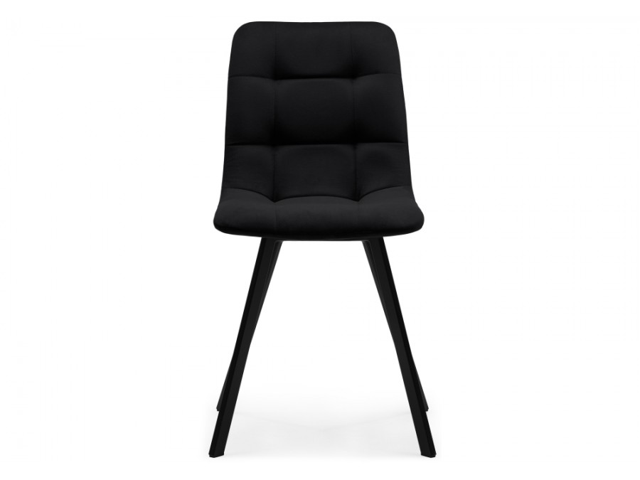 Стул на металлокаркасе Чилли П черный велюр / черный