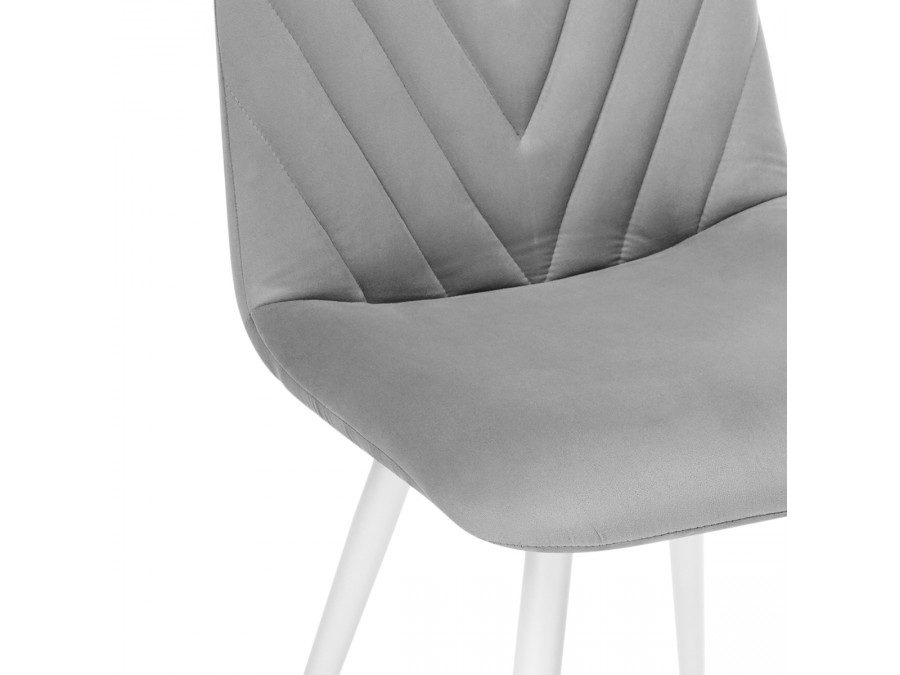 Стул на металлокаркасе Ральф светло-серый / белый