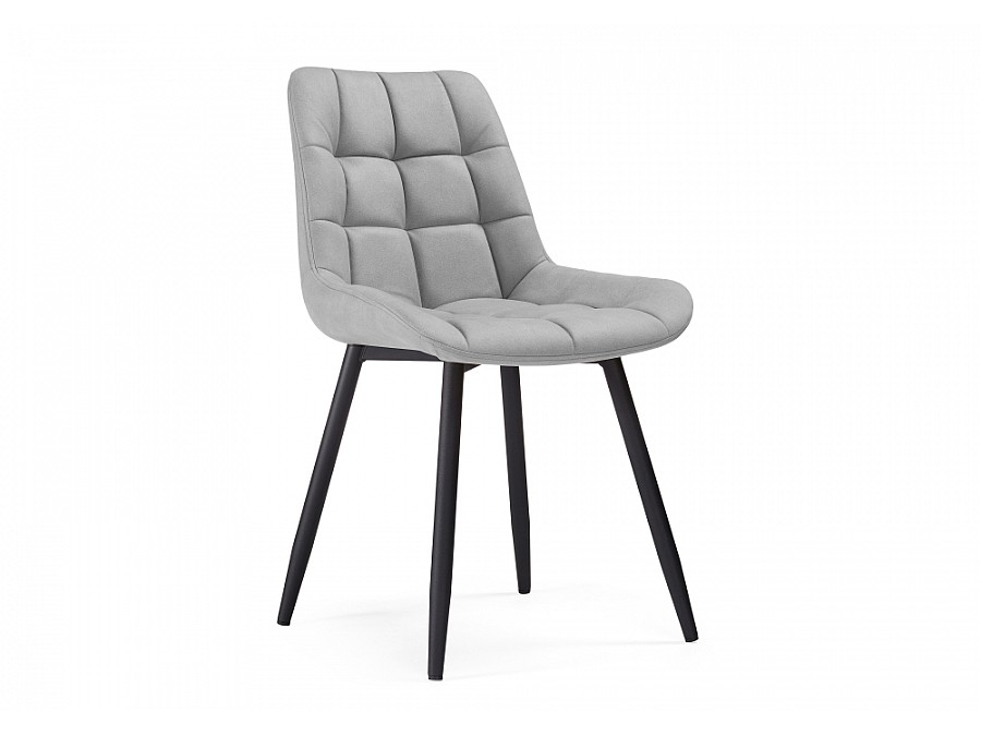 Стул на металлокаркасе Челси светло-серый graf 12 / черный