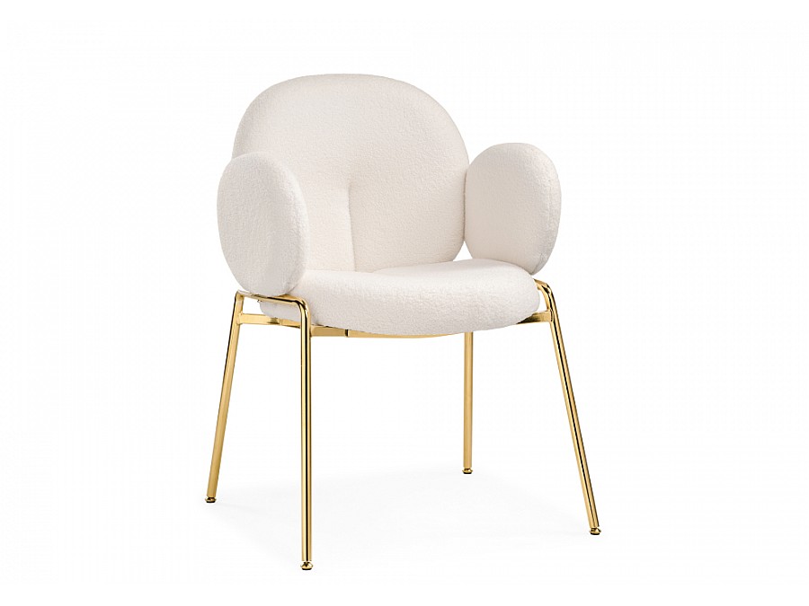 Стул на металлокаркасе Kalipso white / gold