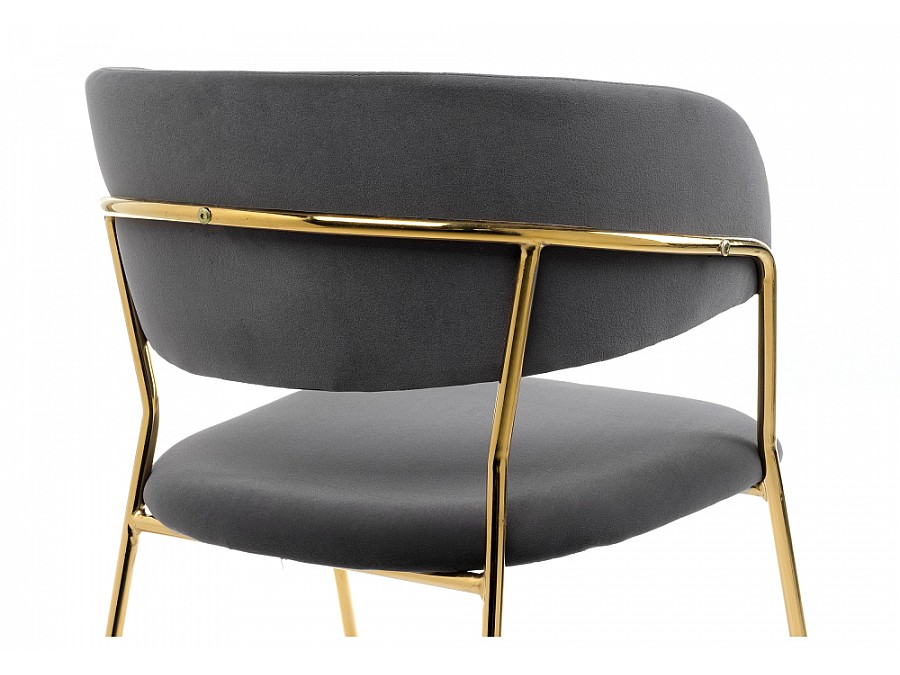Стул на металлокаркасе Kamelia grey / gold