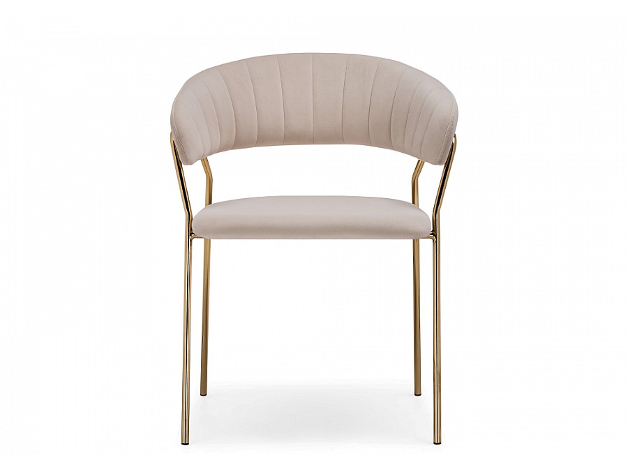 Стул на металлокаркасе Kamelia 1 beige / gold
