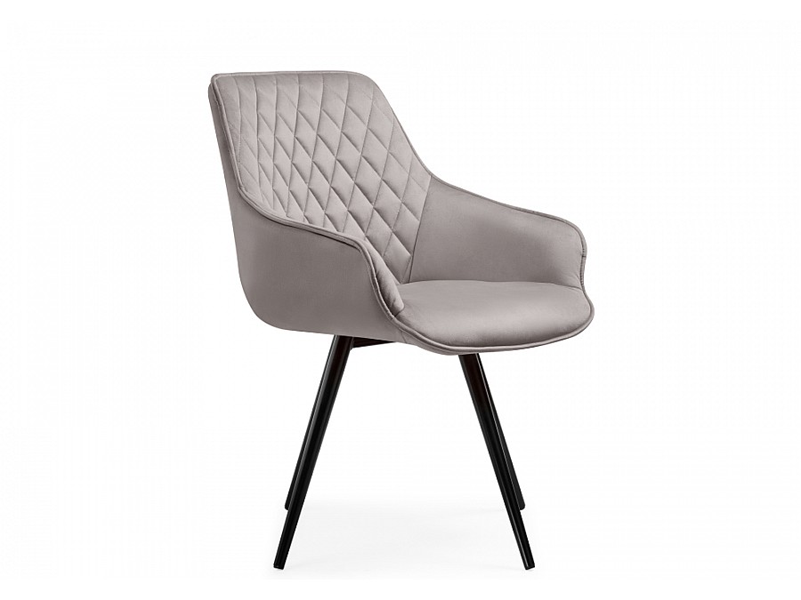 Стул на металлокаркасе Эгел серый / черный глянец