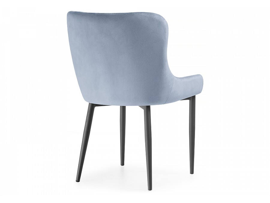 Стул на металлокаркасе Teo light blue / black