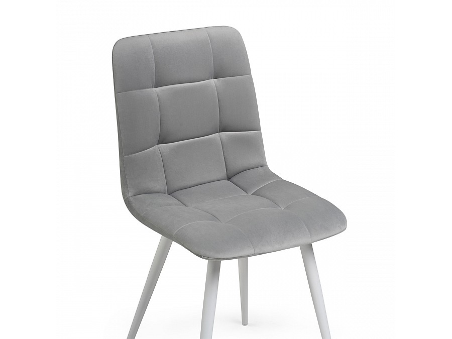 Стул на металлокаркасе Чилли К светло-серый / белый