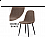 Стул на металлокаркасе Lilu dark brown / black