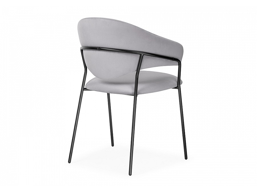 Стул на металлокаркасе Рансол серый / черный глянец