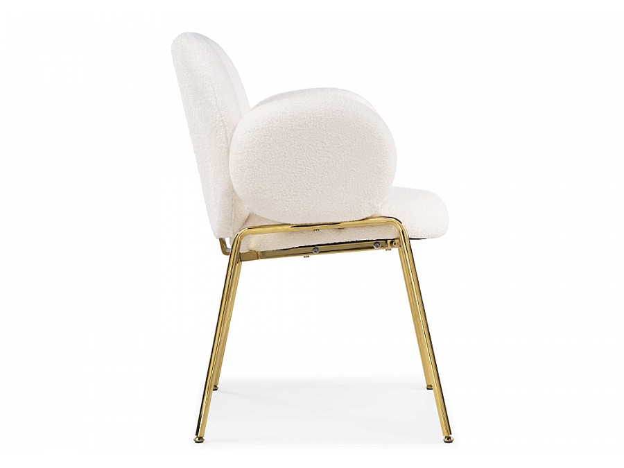 Стул на металлокаркасе Kalipso white / gold