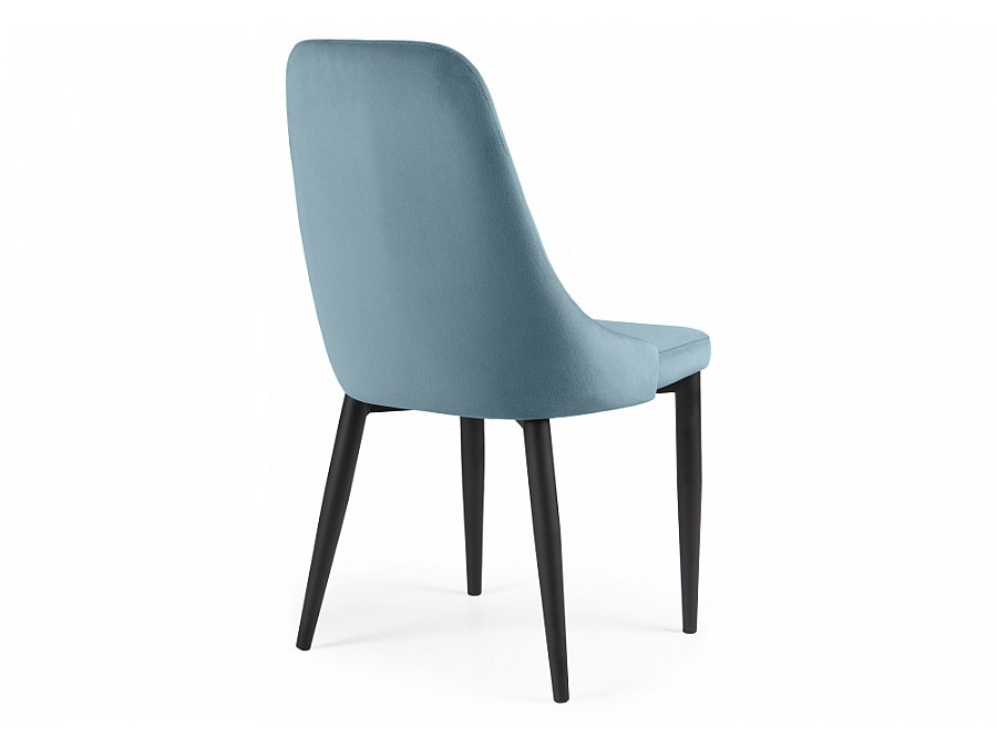 Стул на металлокаркасе Kora light blue / black