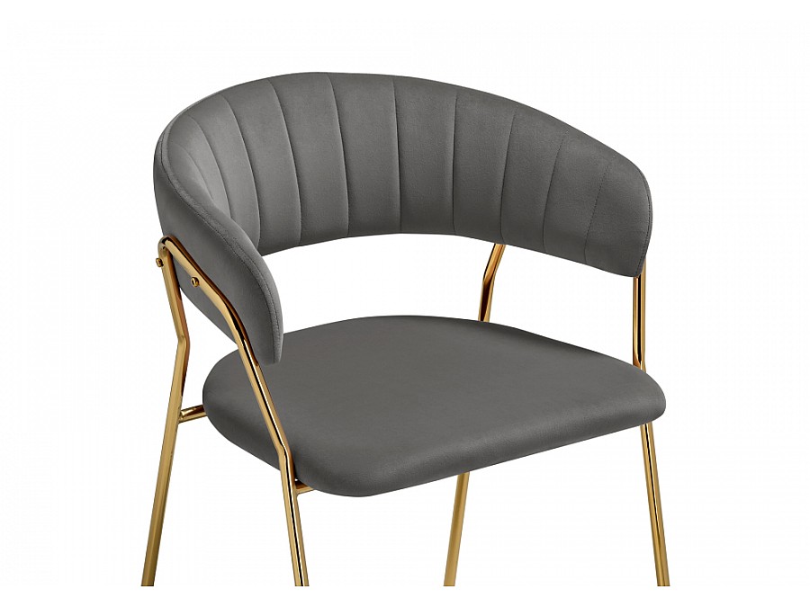 Стул на металлокаркасе Kamelia 1 dark gray / gold