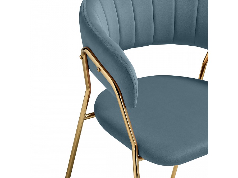 Стул на металлокаркасе Kamelia 1 light blue /gold