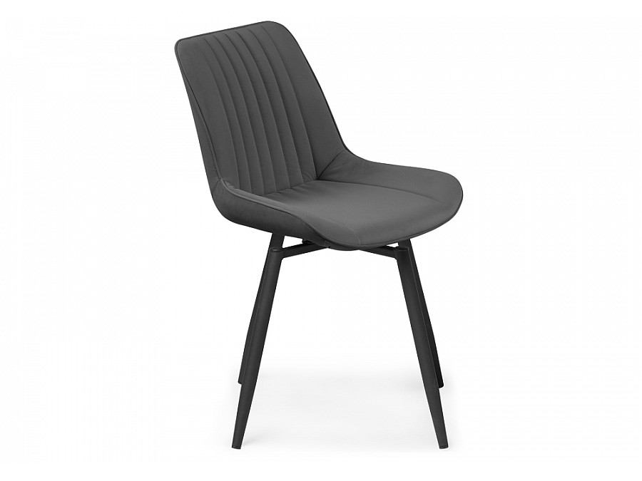 Стул на металлокаркасе Седа К крутящийся темно-серый  / черный