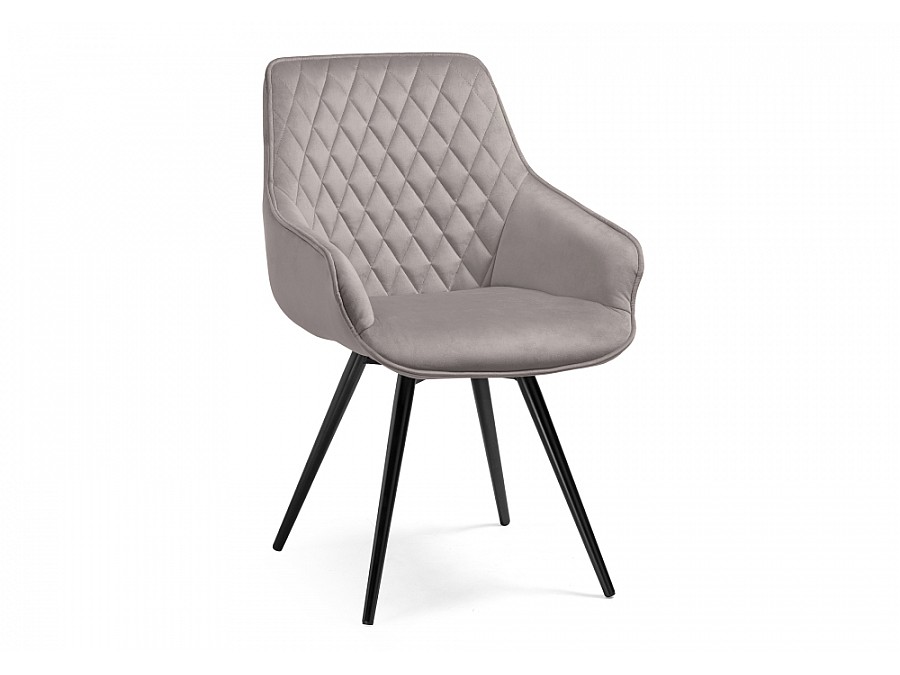 Стул на металлокаркасе Эгел серый / черный глянец