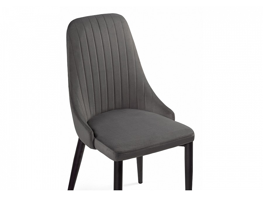 Стул на металлокаркасе Kora dark gray / black