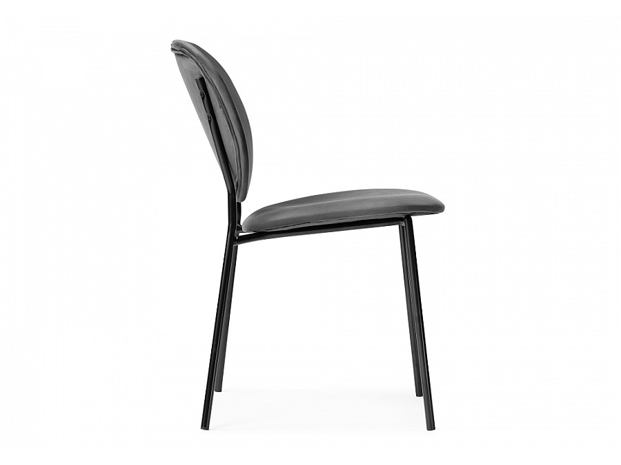 Стул на металлокаркасе Саранда графитовый / черный глянец