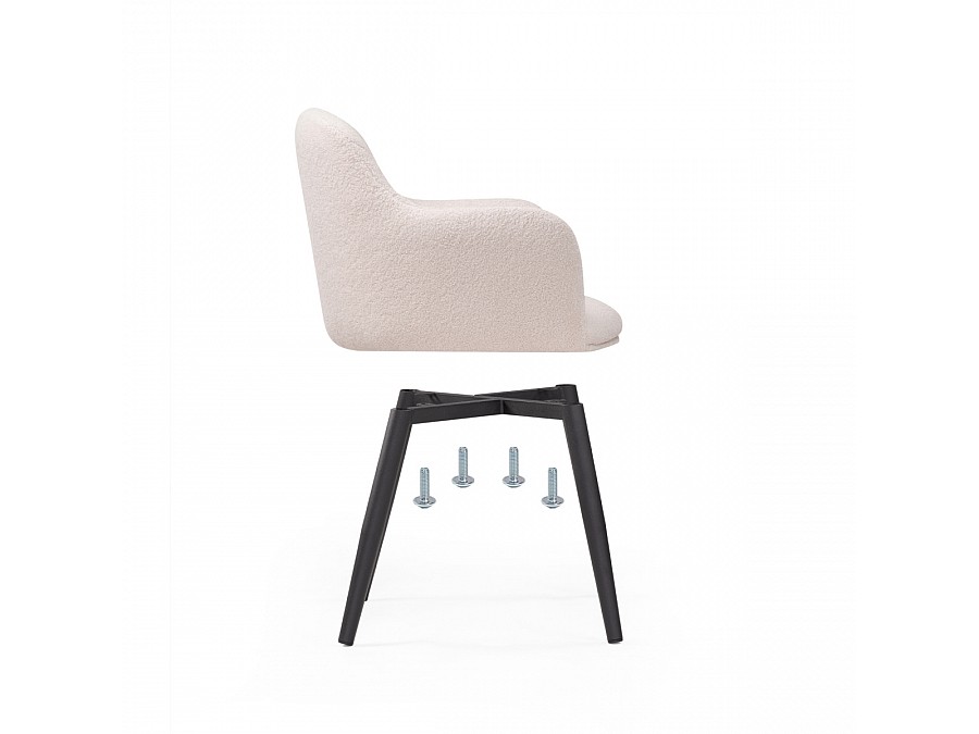 Стул на металлокаркасе Халли lamb 19 / черный