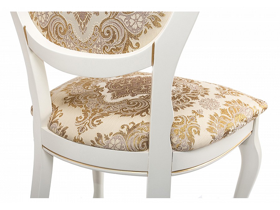 Стул деревянный Adriano молочный / патина