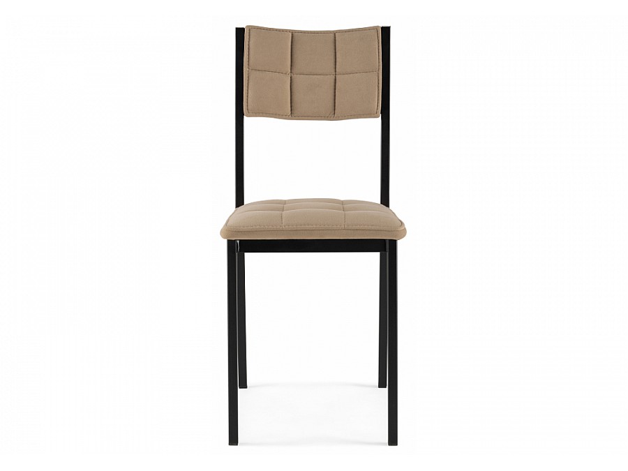 Стул на металлокаркасе Бекал латте / черный матовый