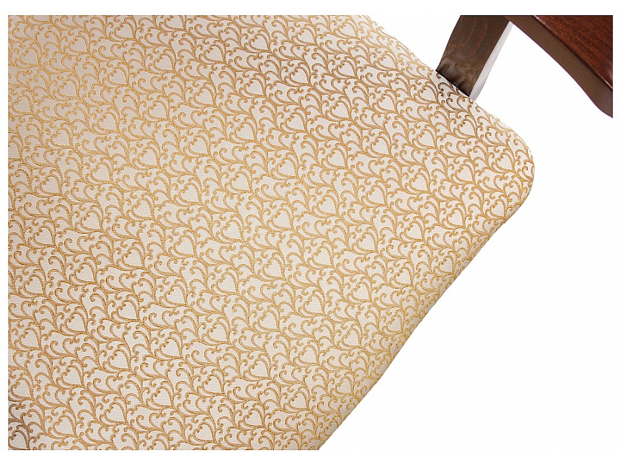 Стул деревянный Bronte вишня с патиной /  бежевый