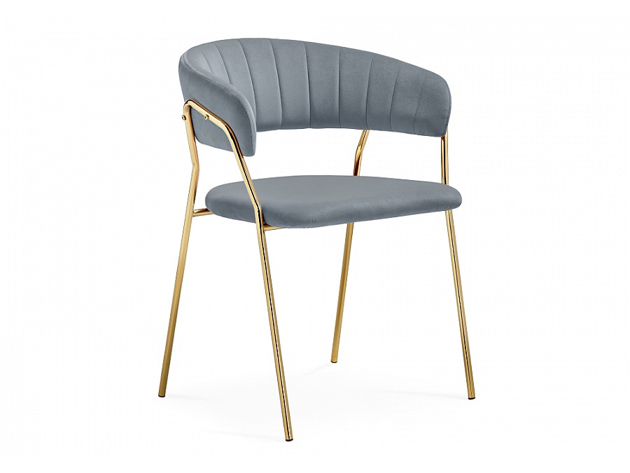 Стул на металлокаркасе Kamelia 1 gray / gold