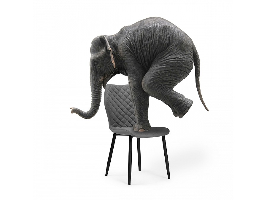 Стул на металлокаркасе Софи темно-серый / черный