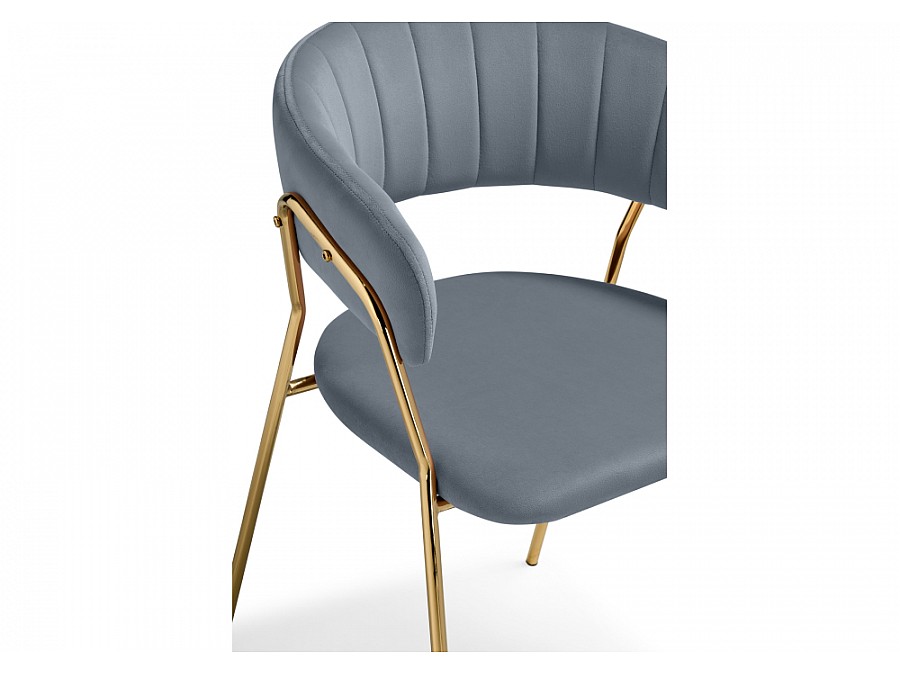 Стул на металлокаркасе Kamelia 1 gray / gold