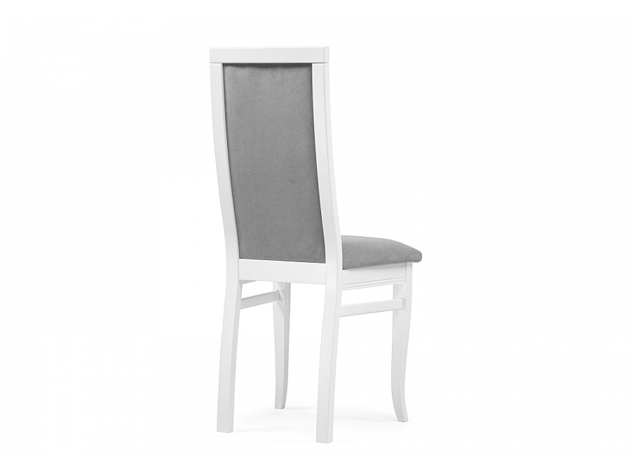 Стул деревянный Давиано серый велюр / белый
