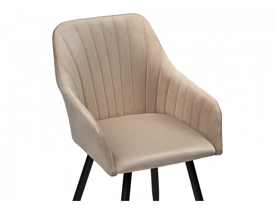 Стул на металлокаркасе Слэм крутящееся бежевое / черное