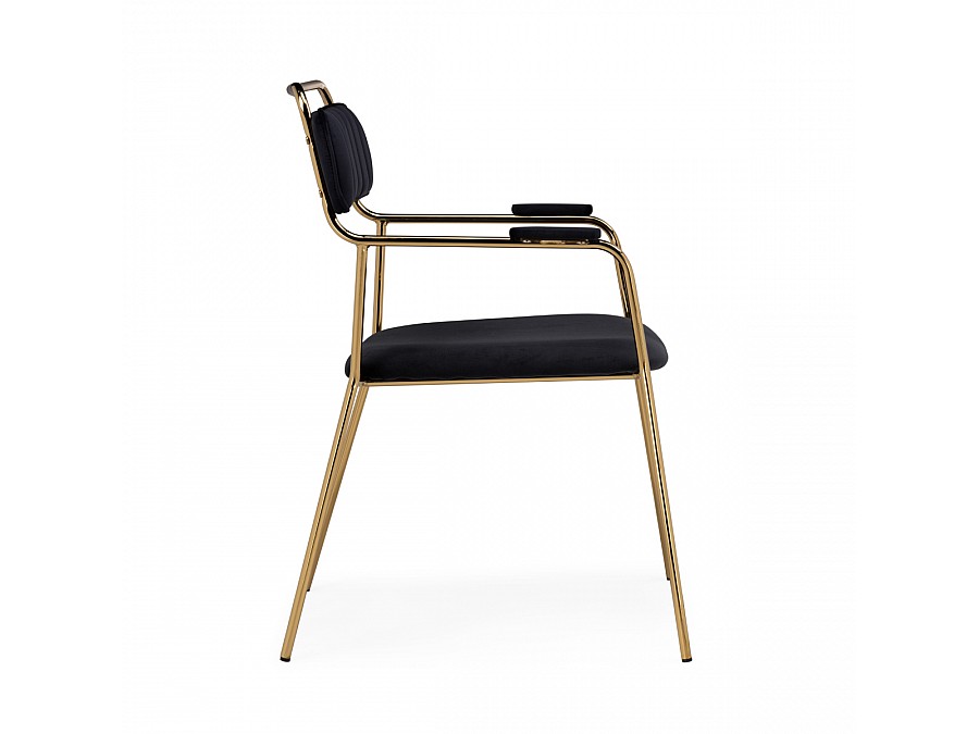 Стул на металлокаркасе Aspen black / gold
