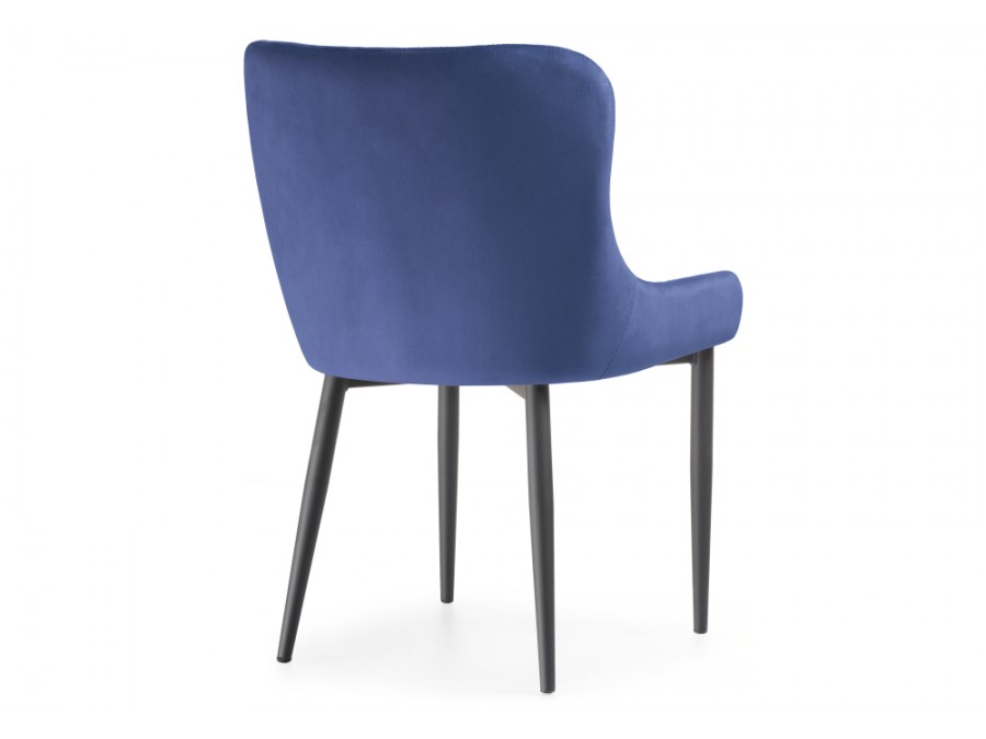 Стул на металлокаркасе Teo dark blue / black