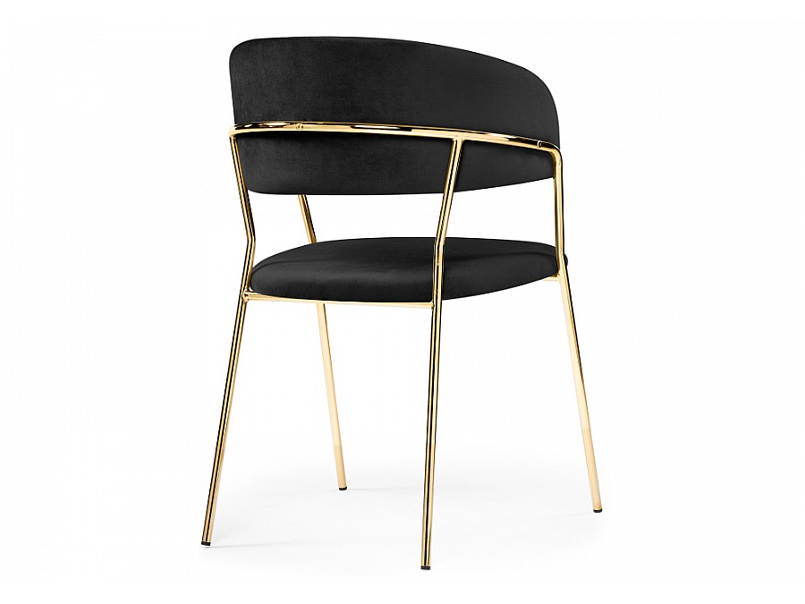 Стул на металлокаркасе Kamelia black / gold