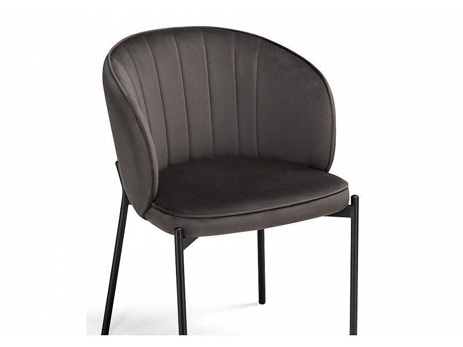 Стул на металлокаркасе Нейл серый / черный