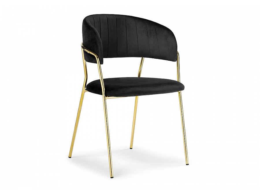Стул на металлокаркасе Kamelia black / gold