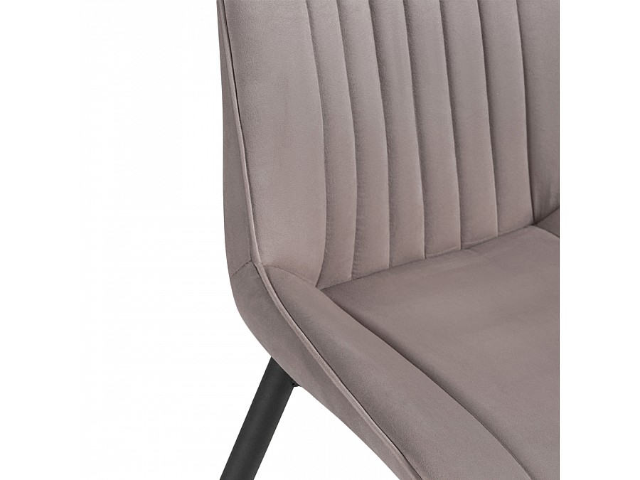 Стул на металлокаркасе Седа велюр латте / черный