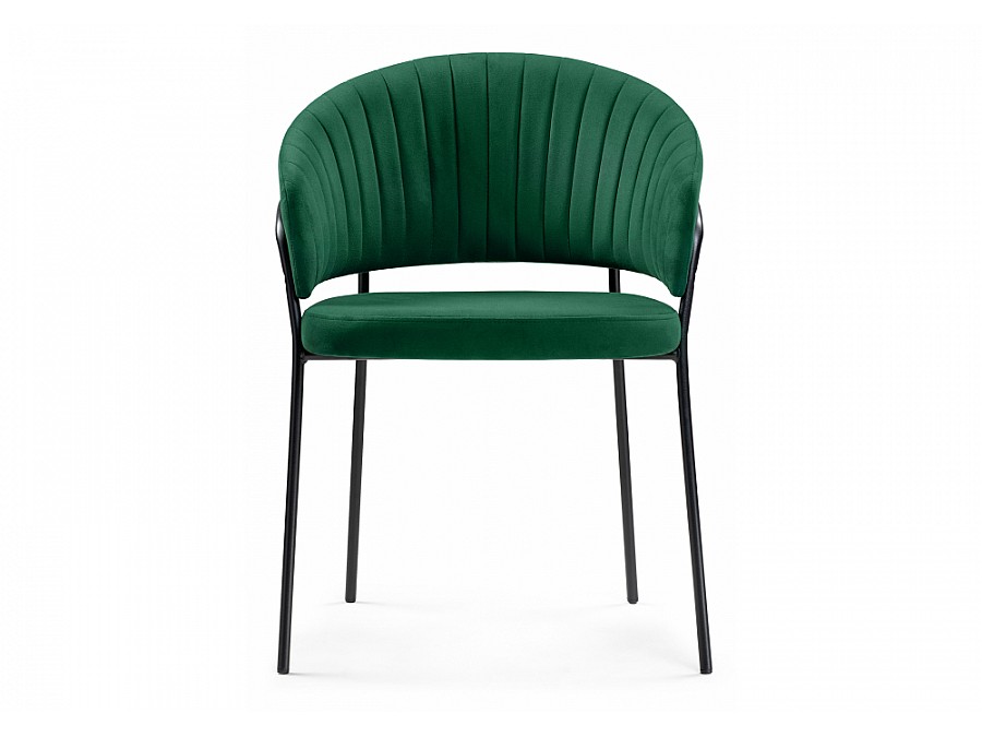 Стул на металлокаркасе Лео изумрудный / черный