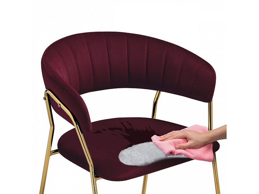 Стул на металлокаркасе Kamelia 1 wine red / gold