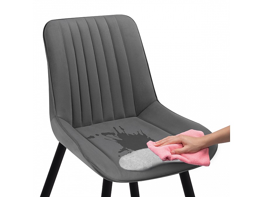 Стул на металлокаркасе Седа темно-серый / черный